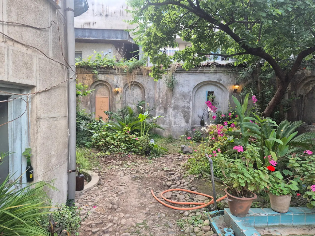 حیاط کافه موزه ارکاک